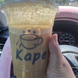 Turon latte with oat milk