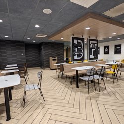 McDonald's - Inside the dining room. View from ordering touchscreens.