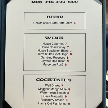 Finney's Crafthouse - Redlands - Alcoholic drinks available on their Happy Hour menu (03/05/25). - New American Near Me - Redlands, California