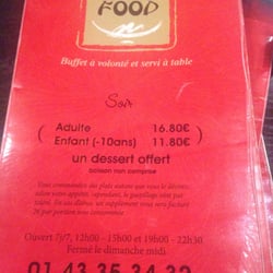 Asia Food Buffet a Volonté - Petit aperçu du menu !