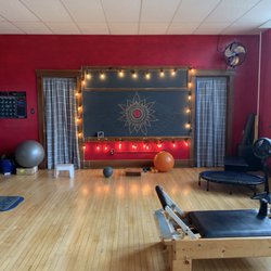 El Sol Pilates Studio - Twinkle lights and a beautiful sun!