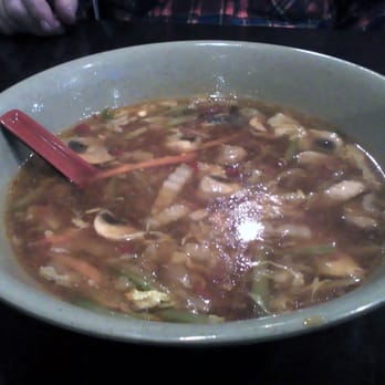 Asian House - Large bowl of hot and sour soup - Asian Fusion Near Me - Bordentown, New Jersey