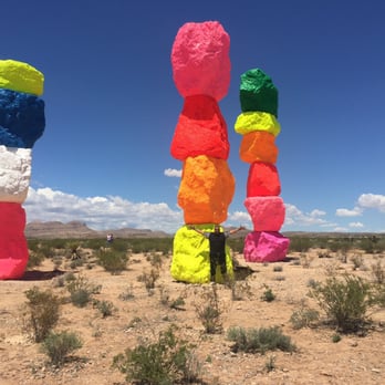 Seven Magic Mountains - The size of these rocks are huge - Public Art Near Me - Las Vegas, Nevada