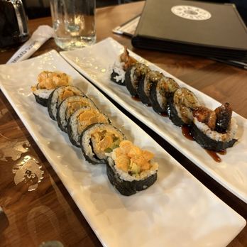 Mikko Sushi - Spicy Scallop Cut Roll and Eel Cucumber Cut Roll - Sushi Bars Near Me - Escondido, California Mikko Sushi - Spicy Scallop Cut Roll and Eel Cucumber Cut Roll - Sushi Bars Near Me - Escondido, California