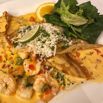 Suzette's Creperie - Spicy Coconut Shrimp Crepe - French Near Me - Wheaton, Illinois