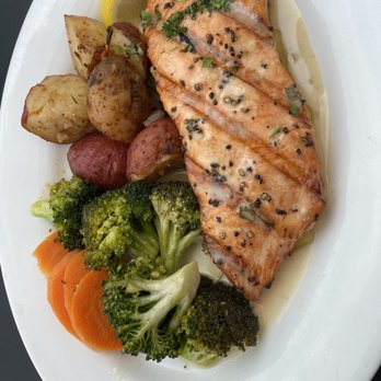 Nick's Lobster House - Salmon Entree - Seafood Near Me - Brooklyn, New York Nick's Lobster House - Salmon Entree - Seafood Near Me - Brooklyn, New York