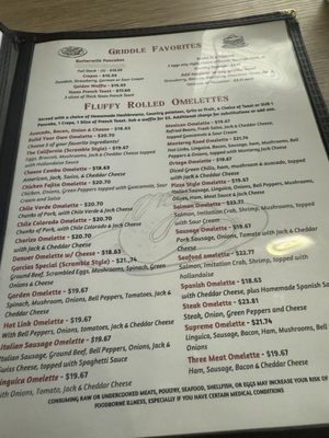 Menu photo 5 Garcias Country Kitchen San Jose, CA