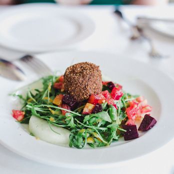 Lahaina Grill - Warm Pecan Crusted Goat Cheese and Baby Arugula Salad - Seafood Near Me - Lahaina, Hawaii Lahaina Grill - Warm Pecan Crusted Goat Cheese and Baby Arugula Salad - Seafood Near Me - Lahaina, Hawaii