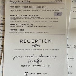 Reception - Menu 10/11/25