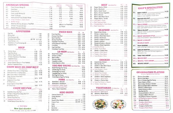 Menu photo 1 New Lin's Garden Memphis, TN Menu photo 1 New Lin's Garden Memphis, TN