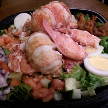Lobster Cooker - Lobster cobb salad...I added another 2 lobsters onto the salad - Seafood Near Me - Freeport, Maine Lobster Cooker - Lobster cobb salad...I added another 2 lobsters onto the salad - Seafood Near Me - Freeport, Maine