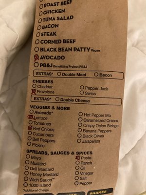 Menu photo 7 Which Wich Arlington Heights, IL