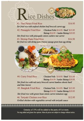 Menu photo 5 Thai Palace Restaurant Kalispell, MT