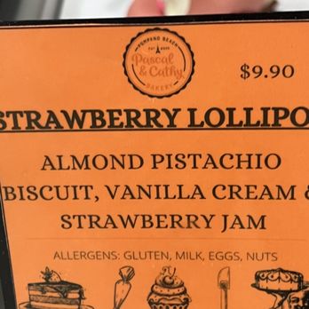 Pascal & Cathy Bakery - strawberry lollipop - Bakeries Near Me - Pompano Beach, Florida