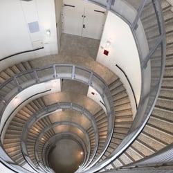 Mecklenburg County Courthouse - Downward spiral staircase