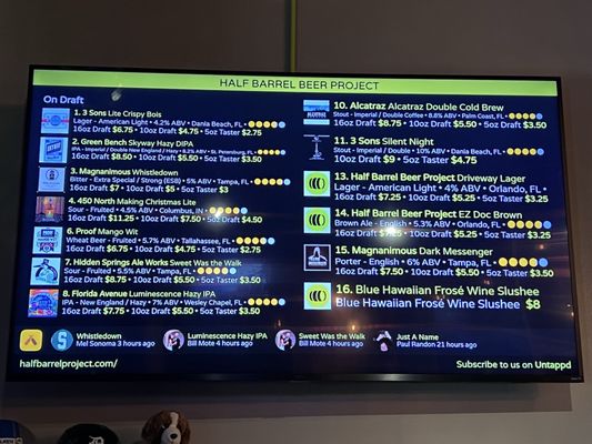 Menu photo 2 Half Barrel Beer Project Orlando, FL