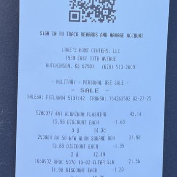 Flint Hills Roofing - My receipt from buying the crew what they needed to continue - Roofing Near Me - Wichita, Kansas Flint Hills Roofing - My receipt from buying the crew what they needed to continue - Roofing Near Me - Wichita, Kansas