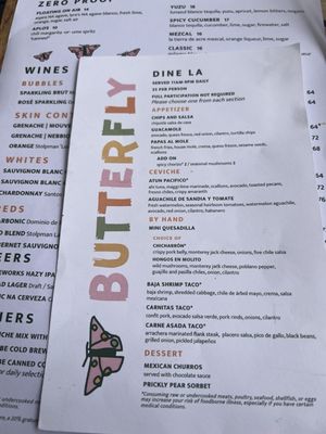 Menu photo 3 Butterfly Culver City, CA