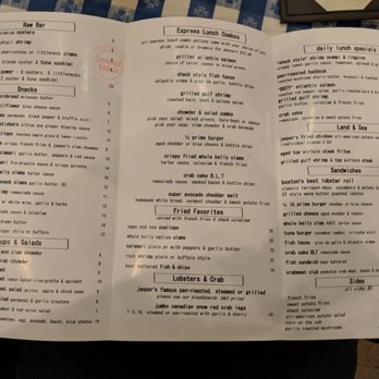 Summer Shack - Boston - Take Out Menu side 1 - Summer Shack-Boston 3/2018 - Seafood Near Me - Boston, Massachusetts