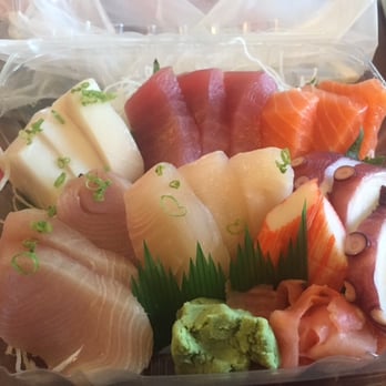 Wahada Sushi - Impressive Sashimi Deluxe. Included but not shown; salad, miso soup, and side rice. - Sushi Bars Near Me - Baton Rouge, Louisiana Wahada Sushi - Impressive Sashimi Deluxe. Included but not shown; salad, miso soup, and side rice. - Sushi Bars Near Me - Baton Rouge, Louisiana