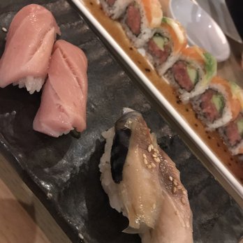 Sushi Enya - Pasadena - The o-toro on the left was the only good thing we had at enya 4.5/5. DO NOT ORDER THE JAPANESE MACKEREL!! Disgusting!! 0/5 - Sushi Bars Near Me - Pasadena, California