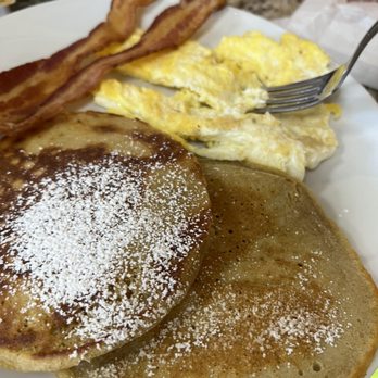 Beach Cafe - Pancakes with eggs and bacon - Breakfast & Brunch Near Me - Myrtle Beach, South Carolina Beach Cafe - Pancakes with eggs and bacon - Breakfast & Brunch Near Me - Myrtle Beach, South Carolina