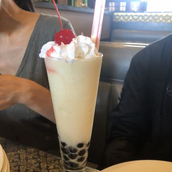 Elephant Cafe - Pineapple smoothy with boba - Thai Near Me - Lake Forest, California Elephant Cafe - Pineapple smoothy with boba - Thai Near Me - Lake Forest, California