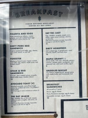 Menu photo 3 August First Burlington, VT