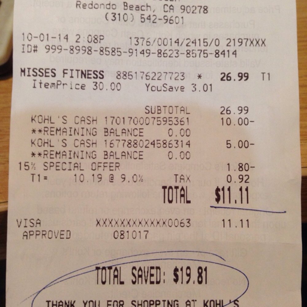 Kohl's - Gotta love saving 66%!! - Department Stores Near Me - REDONDO BEACH, California Kohl's - Gotta love saving 66%!! - Department Stores Near Me - REDONDO BEACH, California