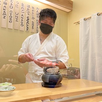 Tsuke Edomae - Lightly searing the otoro - Sushi Bars Near Me - Austin, Texas Tsuke Edomae - Lightly searing the otoro - Sushi Bars Near Me - Austin, Texas