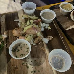 Krush Brau Park - Portal Immersion Center - German potato salad. Potatoes were cooked perfectly, diced bacon mixed I , and the dish was served warm, but it lacked the zip I'm used to.