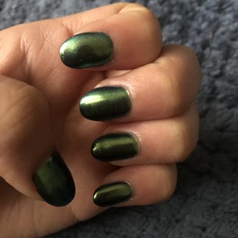 Ivory Nail Spa - Chrome emerald green nails by Anne. (: - Nail Salons Near Me - Chino, California Ivory Nail Spa - Chrome emerald green nails by Anne. (: - Nail Salons Near Me - Chino, California
