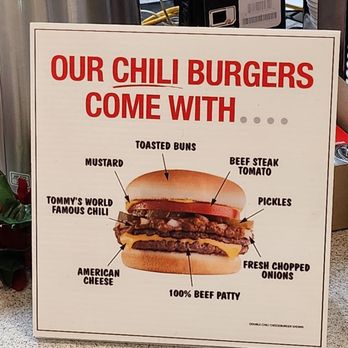 Original Tommy's - The composition of their chili burger - Burgers Near Me - Monrovia, California Original Tommy's - The composition of their chili burger - Burgers Near Me - Monrovia, California