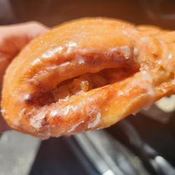 Sunshine Donuts - Apple filling inside the bear Claw