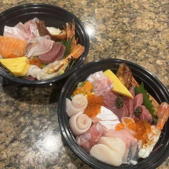 Chef JUN - Bay Ho - Chirashi (left) Premium chirashi (right) - Japanese Near Me - San Diego, California Chef JUN - Bay Ho - Chirashi (left) Premium chirashi (right) - Japanese Near Me - San Diego, California