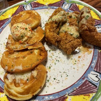 Miss Shirley's Cafe, Inner Harbor - Chicken 'n Cheddar Green Onion Waffles*** - Breakfast & Brunch Near Me - Baltimore, Maryland Miss Shirley's Cafe, Inner Harbor - Chicken 'n Cheddar Green Onion Waffles*** - Breakfast & Brunch Near Me - Baltimore, Maryland
