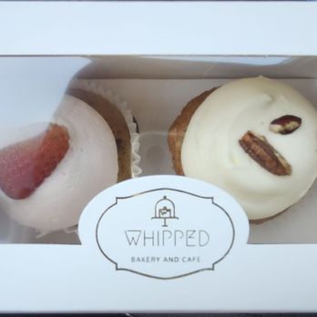 Whipped Bakery & Cafe - Strawberry and carrot cake cupcakes - Bakeries Near Me - Leander, Texas