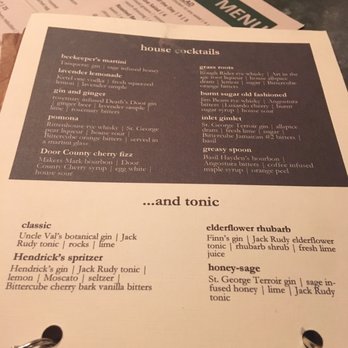 Village Hearthstone Restaurant - Some of their handmade cocktail list - New American Near Me - Hilbert, Wisconsin Village Hearthstone Restaurant - Some of their handmade cocktail list - New American Near Me - Hilbert, Wisconsin