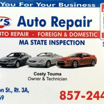 Costy's Auto Repair - Auto Repair Near Me - Randolph, Massachusetts Costy's Auto Repair - Auto Repair Near Me - Randolph, Massachusetts