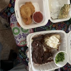 The Elm Tree Inn - Steak and shrimp.