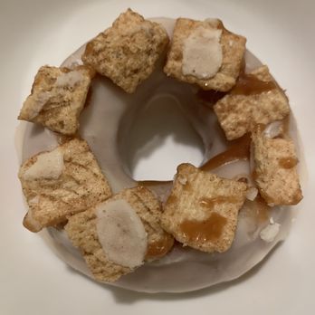 Alfalfa - Amber Maple Crunch Doughnut $2.25 (it's delicious and totally worth it!!) this is the best one - Salad Near Me - Hoboken, New Jersey