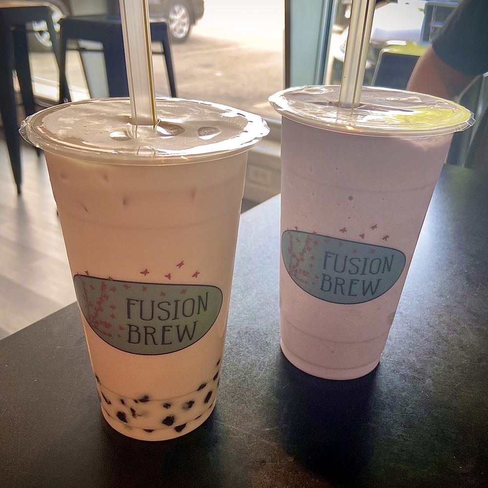 Honey Milk Tea with Boba and the Taro Snow with Boba Honey Milk Tea with Boba and the Taro Snow with Boba