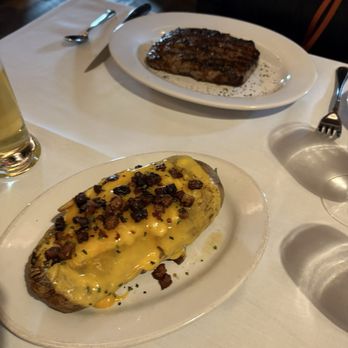 Nick’s Steakhouse - Ribeye and twice baked potato. - Steakhouses Near Me - York, Maine Nick’s Steakhouse - Ribeye and twice baked potato. - Steakhouses Near Me - York, Maine