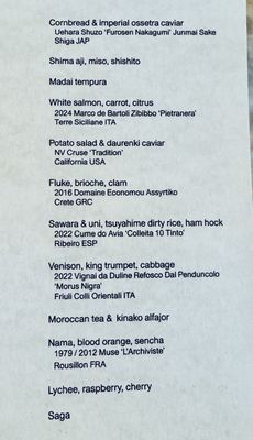 Menu photo 1 Saga New York, NY Menu photo 1 Saga New York, NY