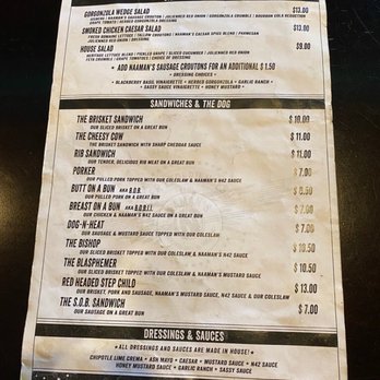 Naaman's BBQ - Menu2 - Barbeque Near Me - Texarkana, Texas