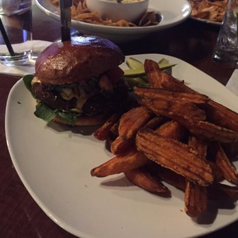 Avenue American Bistro - The Far-from-boring veggie burger........Falafel Burger!!! - Sports Bars Near Me - Wayne, Michigan