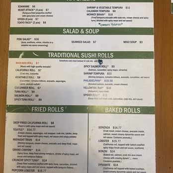 Avocado Roll Sushi - Menu - Japanese Near Me - Spokane, Washington