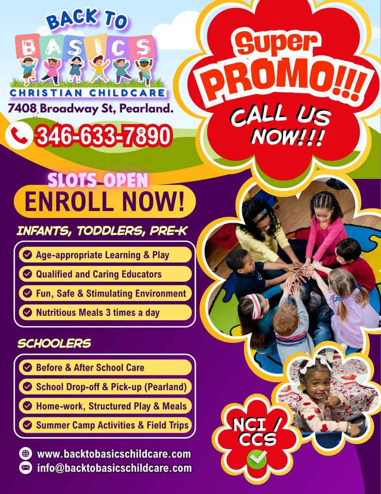 Back To Basics Christian Child Care - childcare center in Pearland, TX