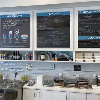 Gelato Envy - the menus on the wall - Ice Cream & Frozen Yogurt Near Me - Rockaway, New Jersey Gelato Envy - the menus on the wall - Ice Cream & Frozen Yogurt Near Me - Rockaway, New Jersey
