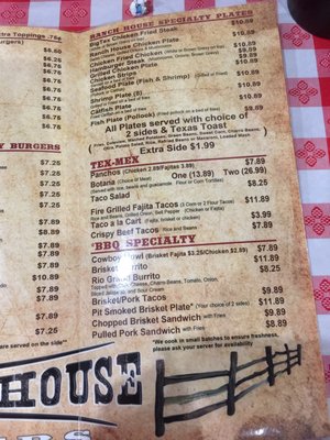 Menu photo 5 Ranch House Burgers Weslaco, TX